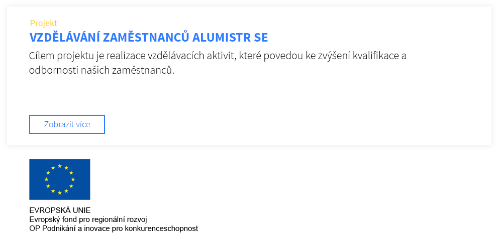 Vzdělání zaměstnanců Alumistr SE