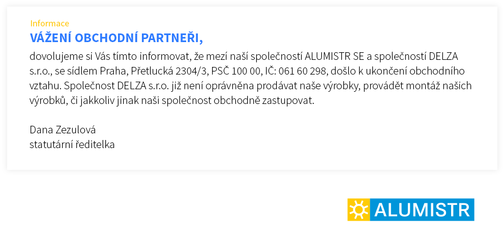 Výhradní využívání patentů společnosti ALUMISTR